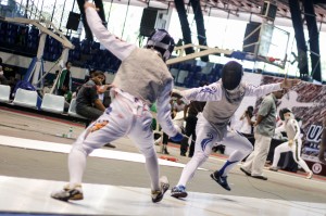 EN GARDE. The Ateneo men's and women's fencing squads finish third and fourth in this year's UAAP tournament. (Photo by Alexandra L. Huang)