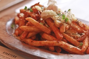 Duck fat fries coated in sweet pabrika (Photo by Francine A. Bharwani)