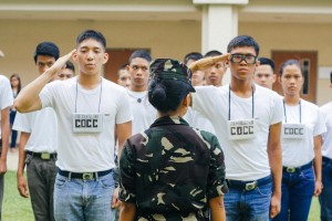 MILITARY TRAINING. San Andres said that ROTC offers the physical development option that the INAF Program lacks. (Photo by Alexandra L. Huang)